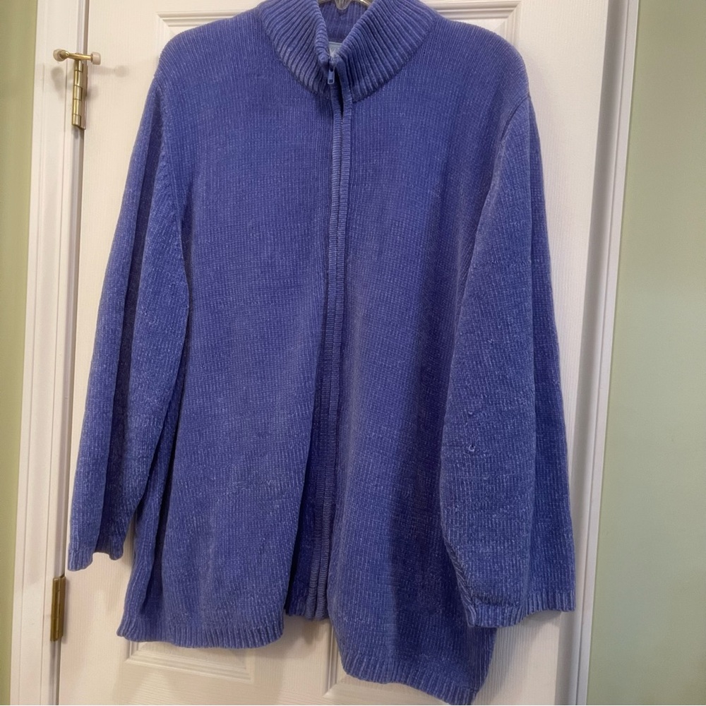 Liz & Me Purple Chenille Cowl Neck Sweater.  (82)